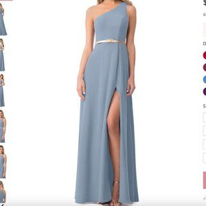 Azazie Lanaea Bridesmaid Dress - Dusty Blue - Size A4